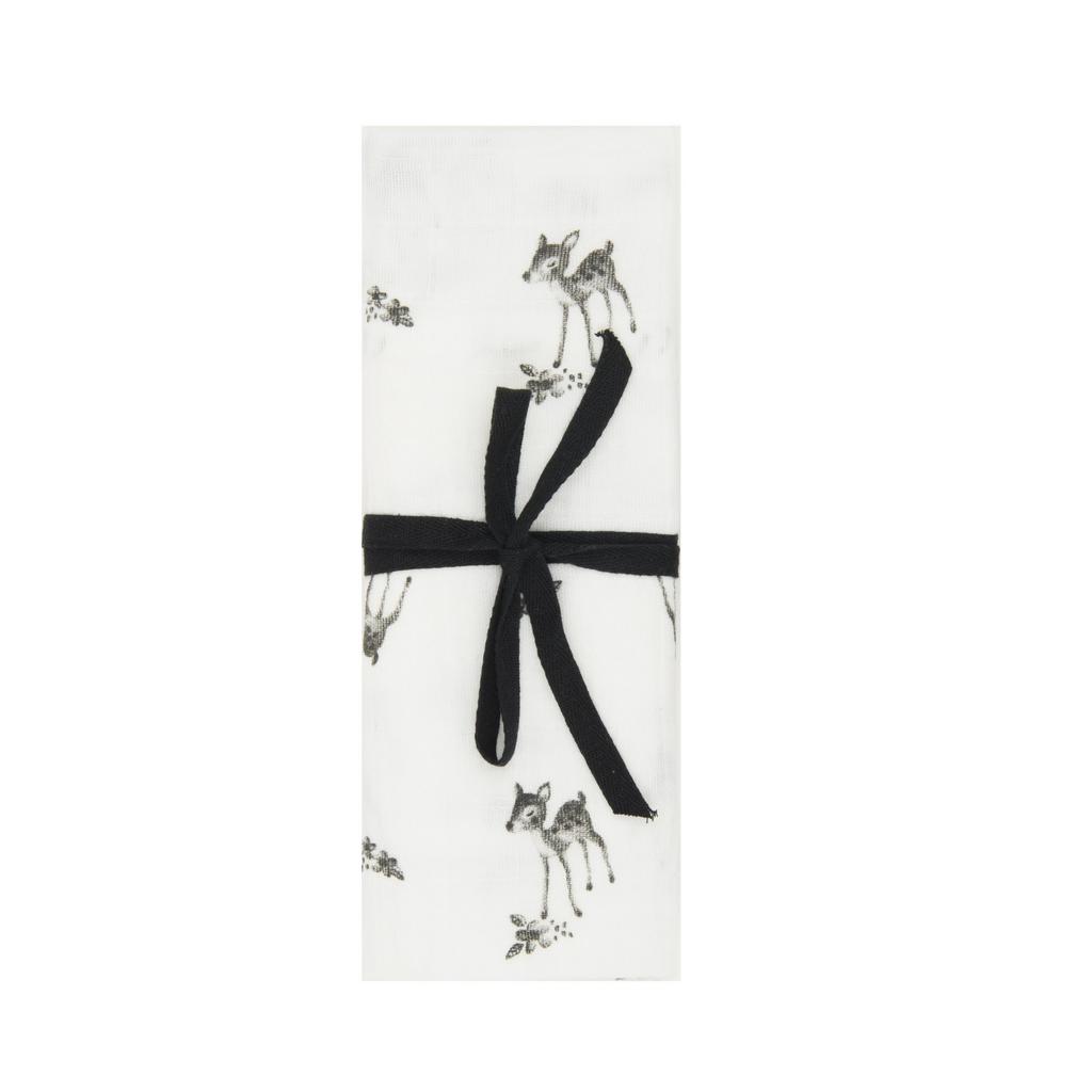 Муслиновая пеленка Fawn Print Ecru
