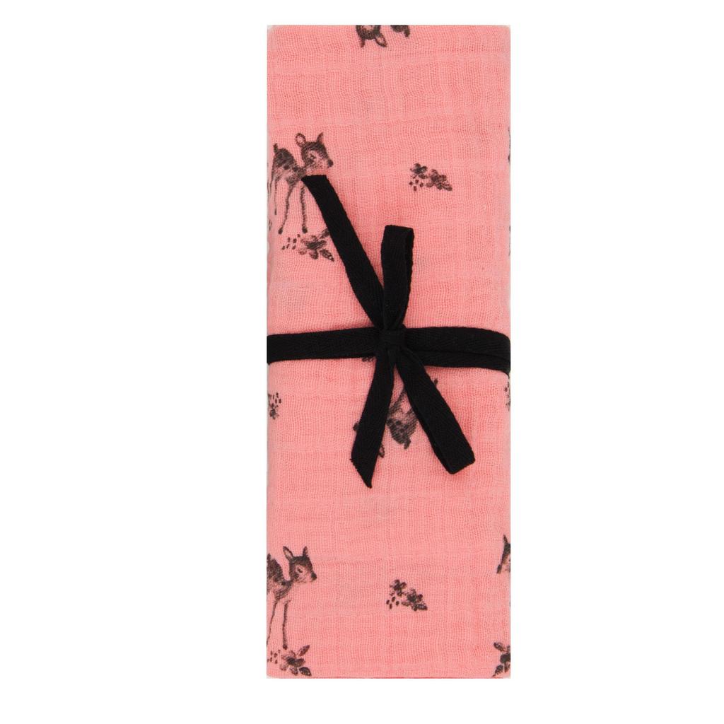 Муслиновая пеленка Fawn Print Blush Pink