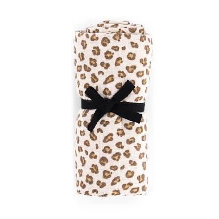 Муслиновая пеленка Leopard Greige