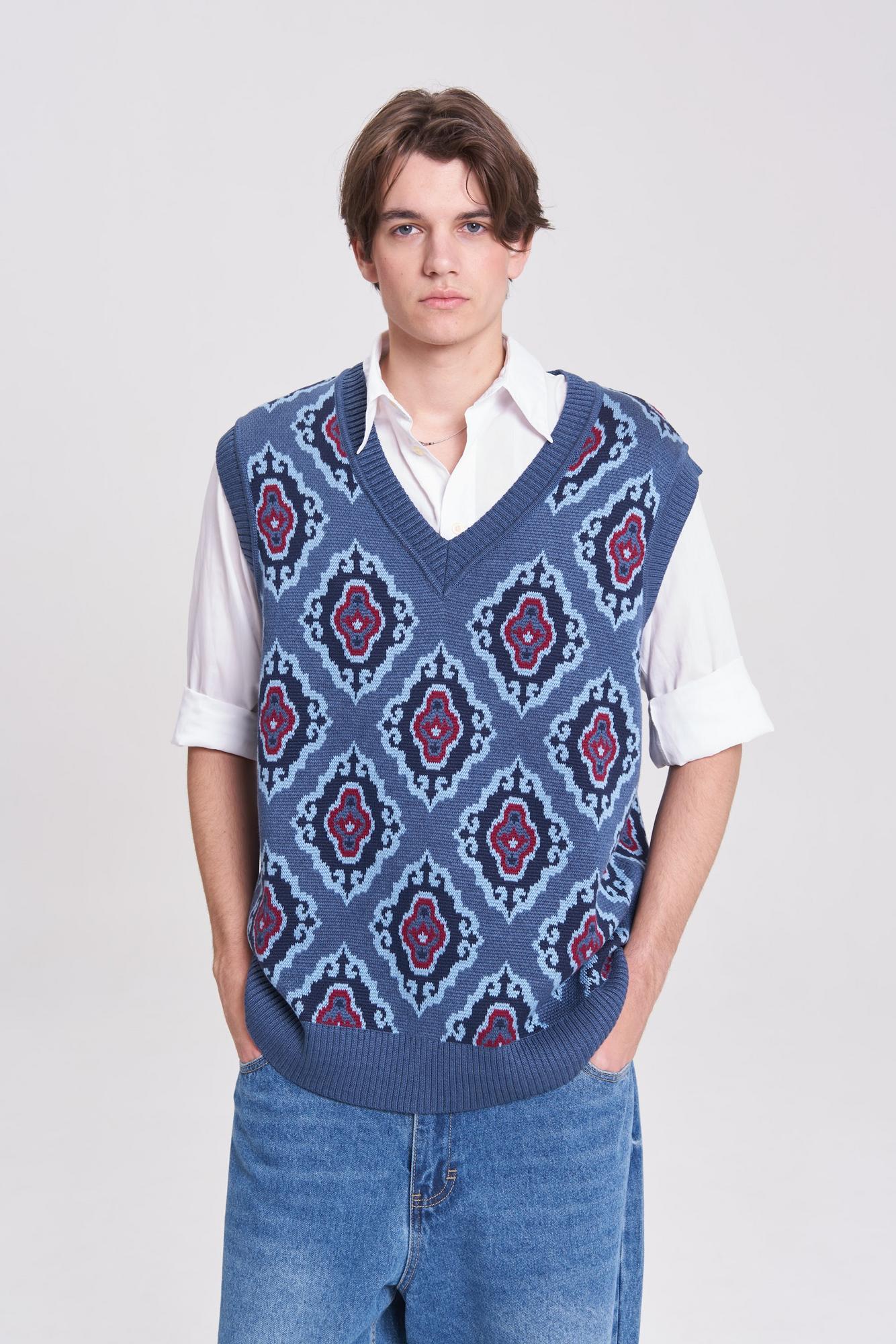 Жилет "Тюбетейка" унисекс синий