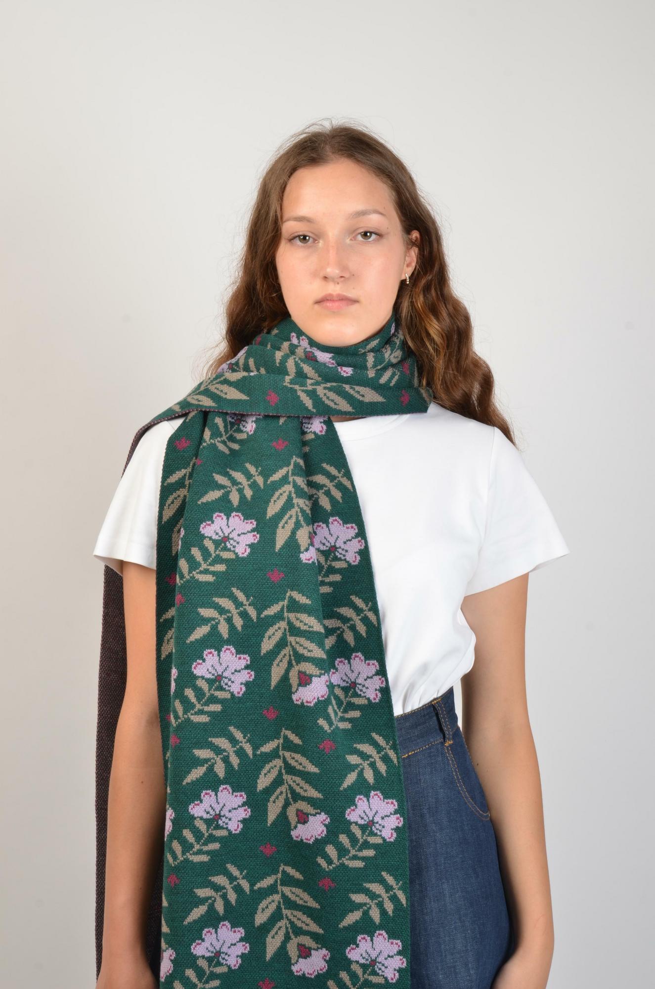 Шарф Flora зеленый