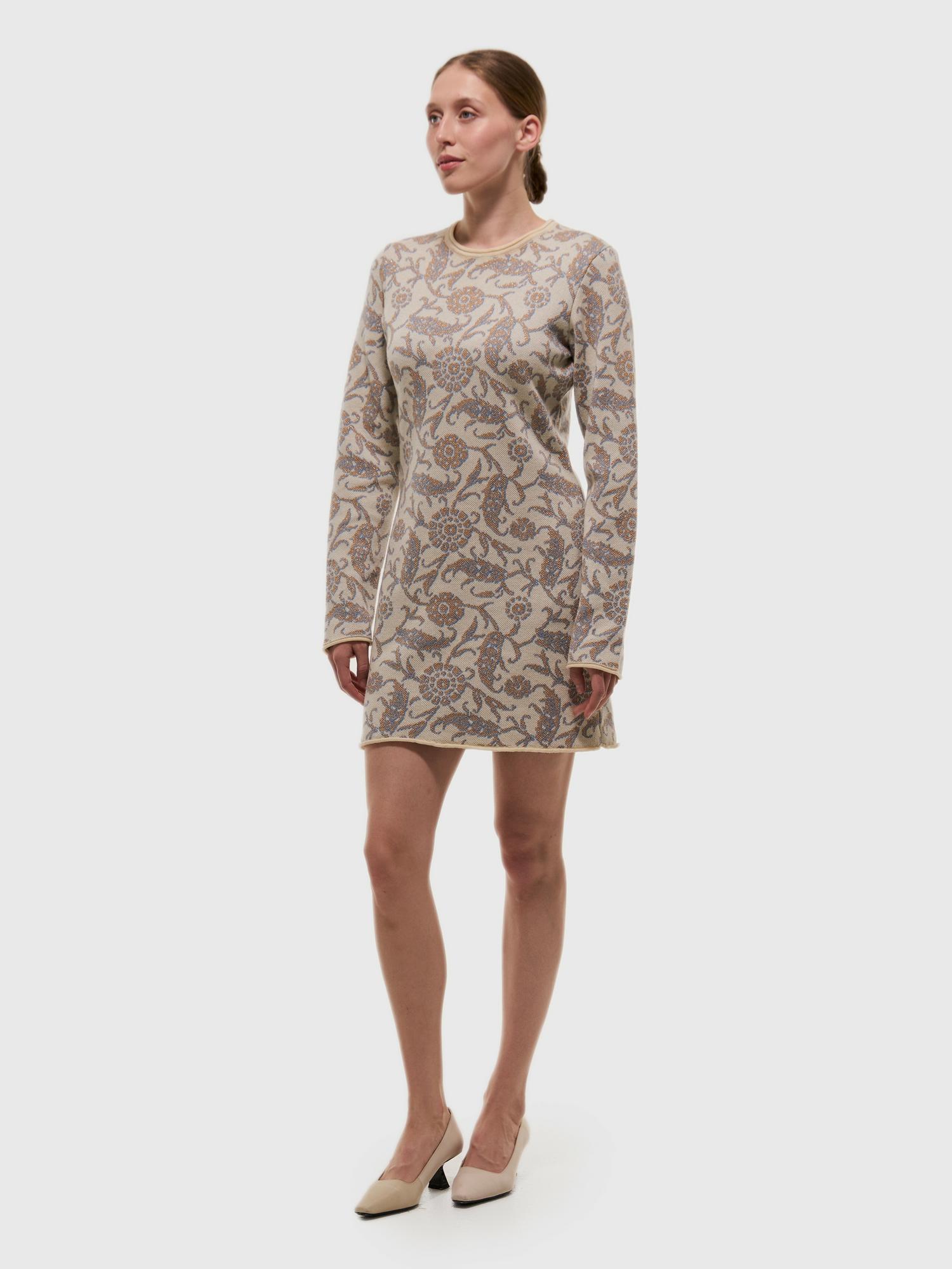 Платье Парча мини белое