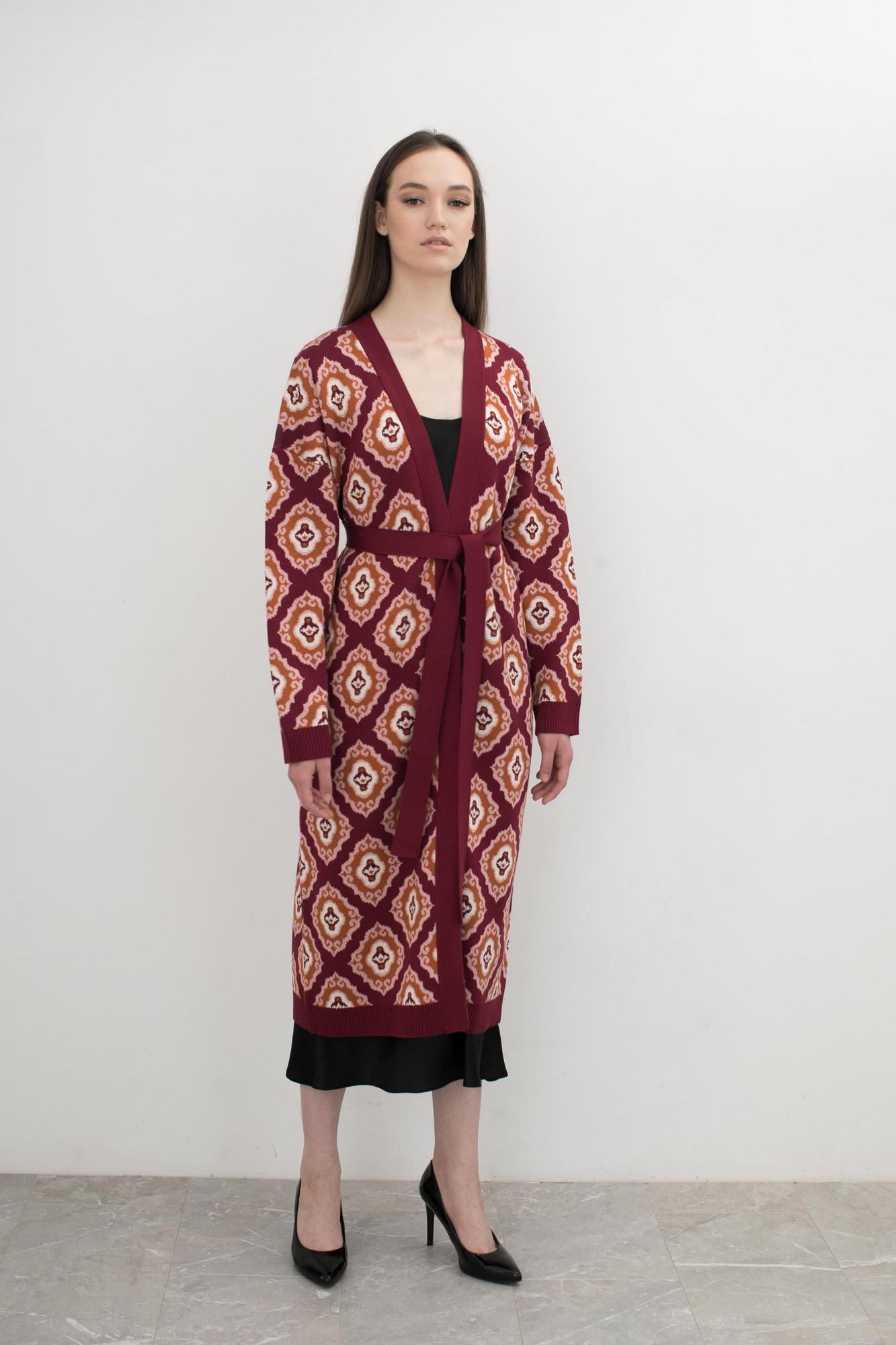 Кафтан Тюбетейка бордовый