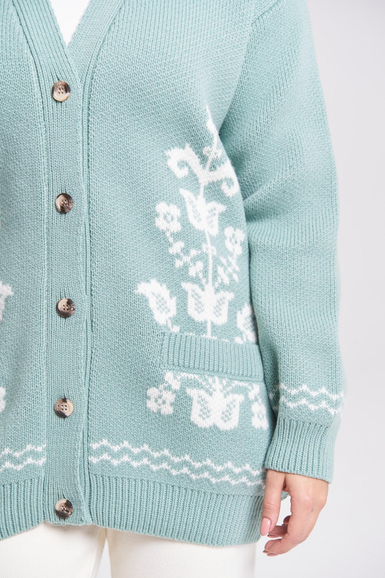 Кардиган "Древо жизни" мятный