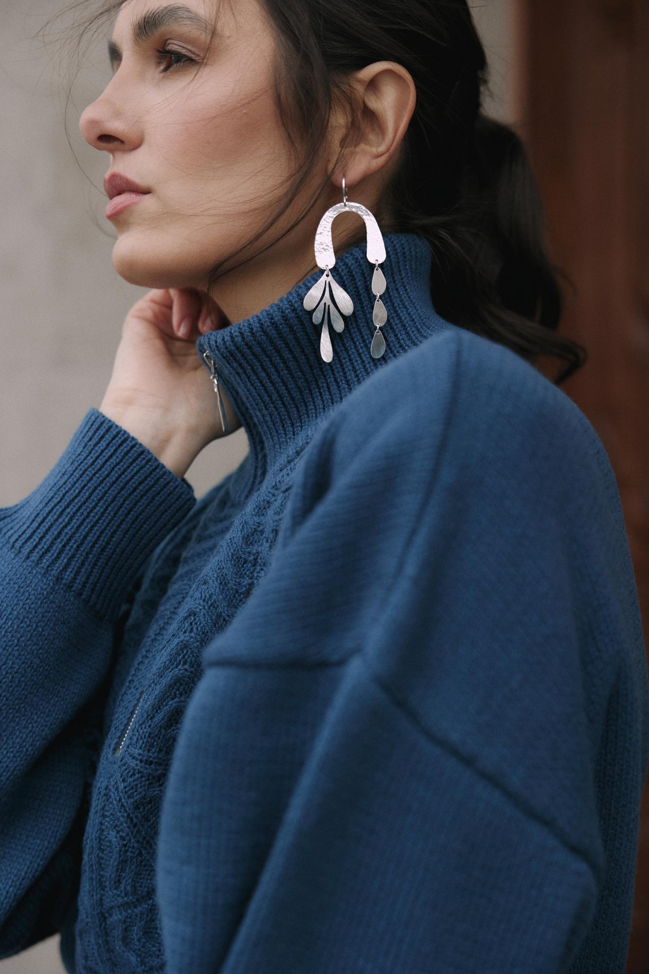 Серьги Матисс серебрение