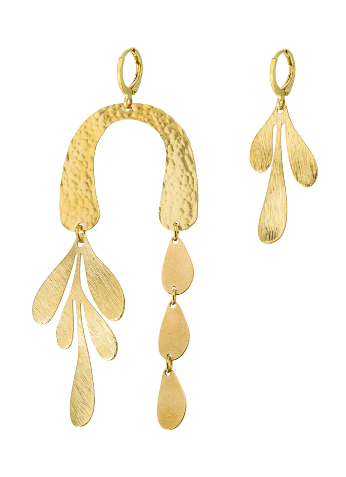 Серьги Матисс латунь