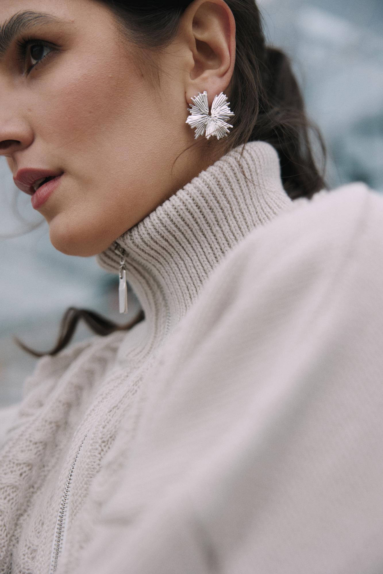 Серьги Лики серебрение