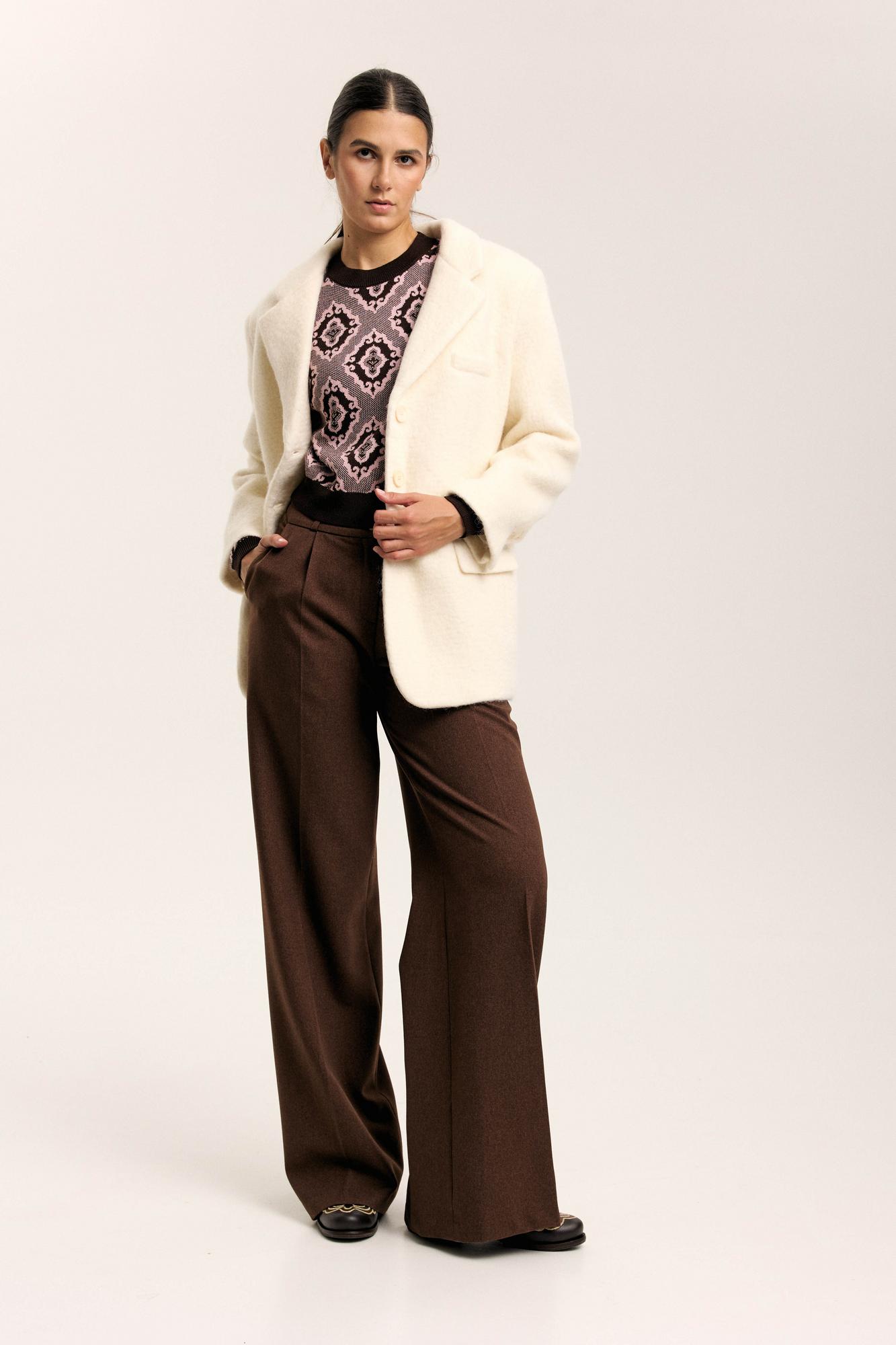 Жакет "Казань" с шерстью молочный