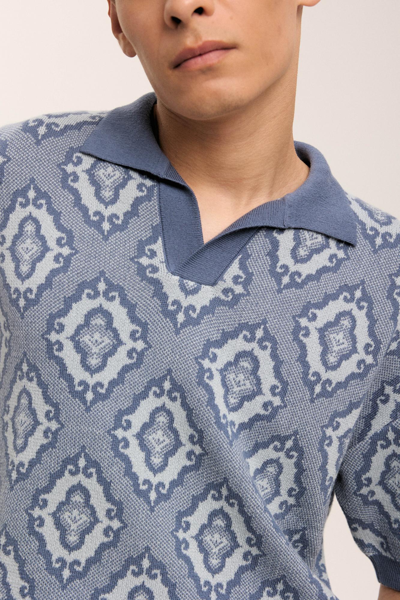 Джемпер-поло унисекс "Тюбетейка" индиго