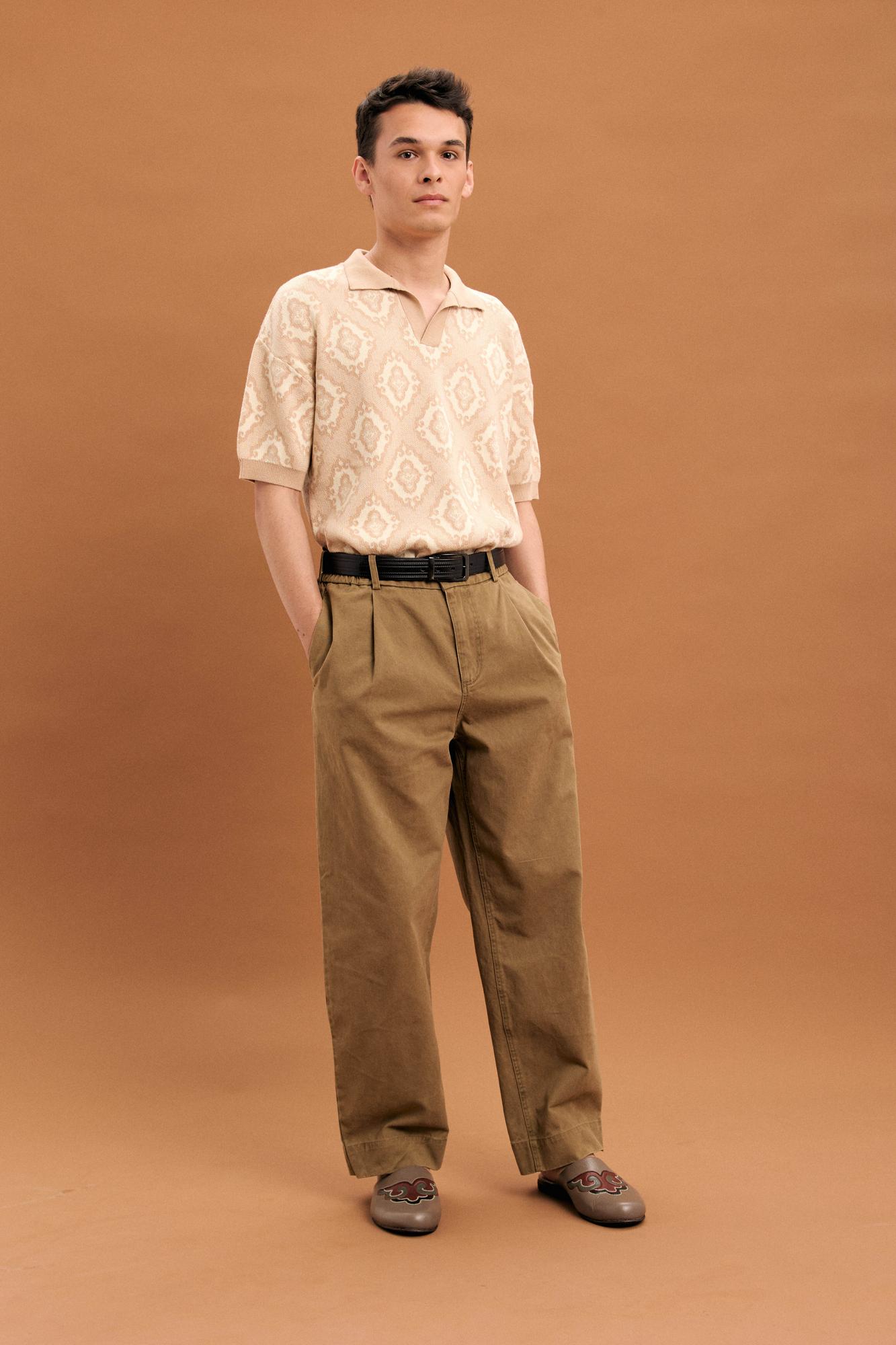 Джемпер-поло унисекс "Тюбетейка" молочный