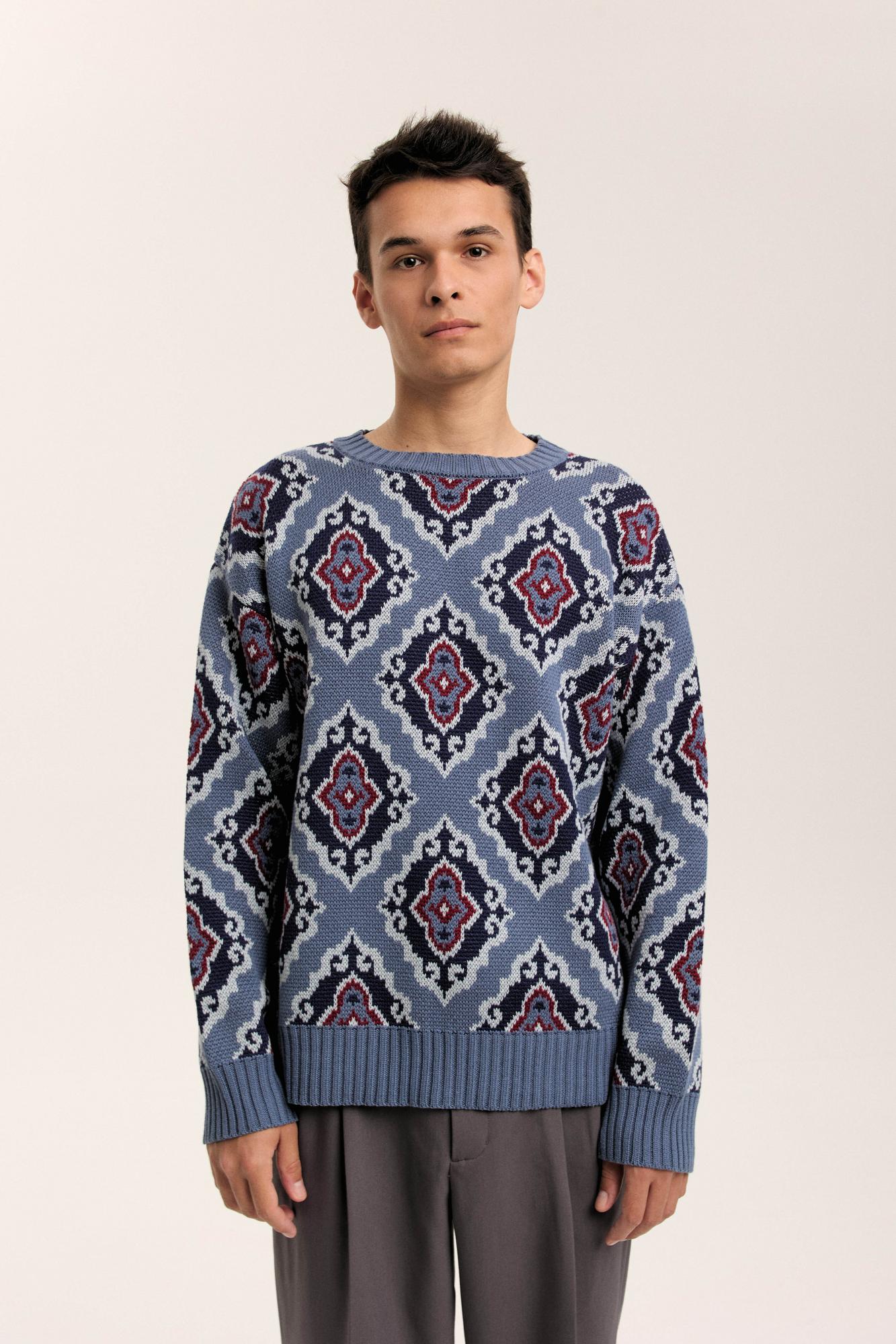 Джемпер "Тюбетейка" унисекс джинсовый