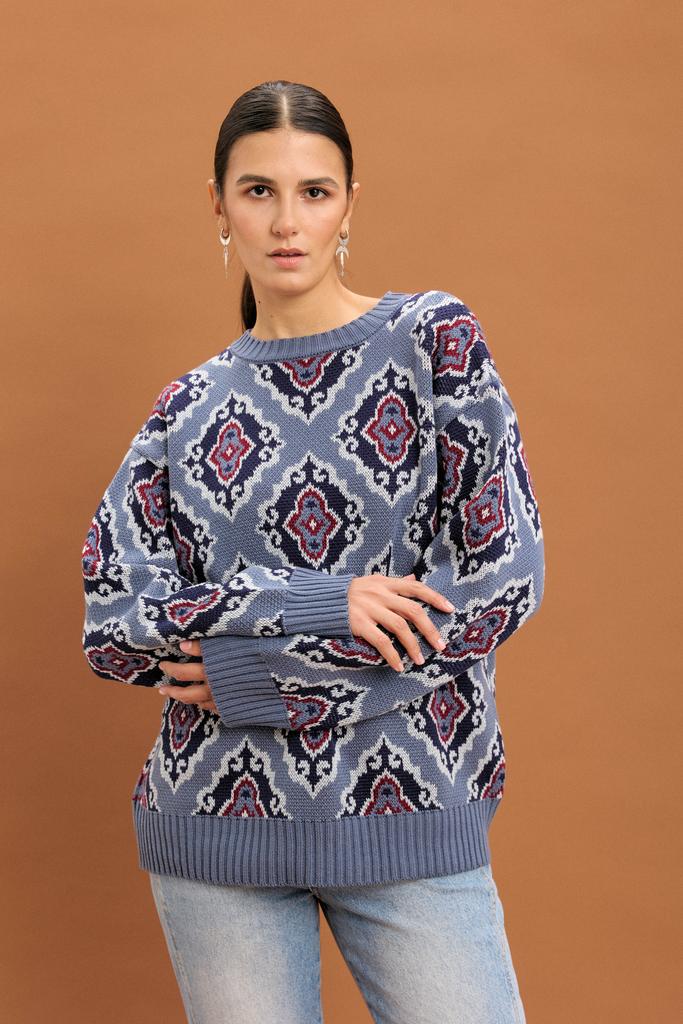 Джемпер "Тюбетейка" унисекс джинсовый