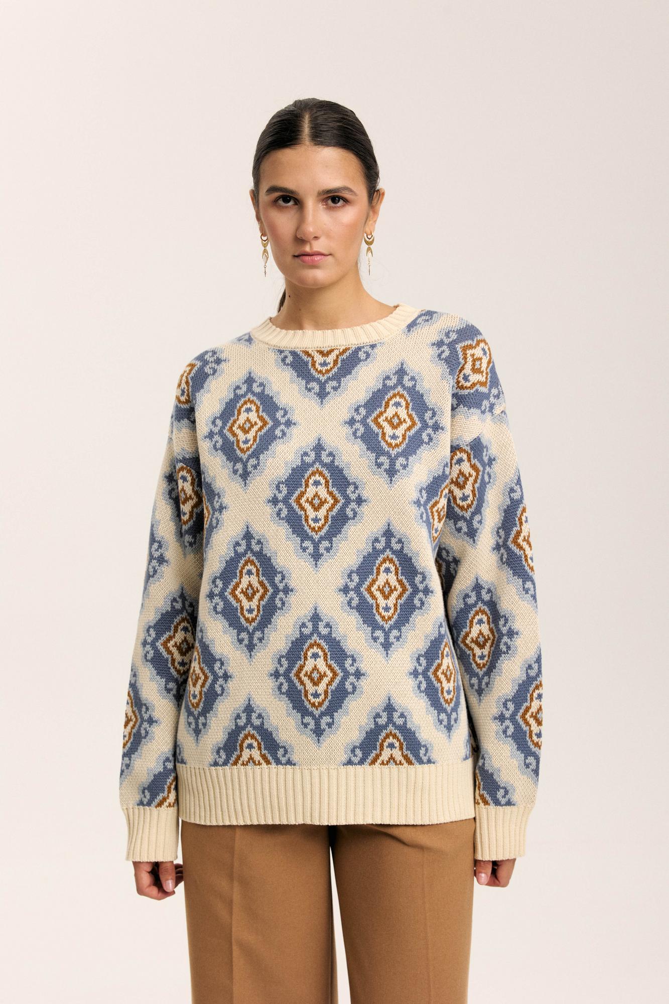 Джемпер "Тюбетейка" унисекс молочный