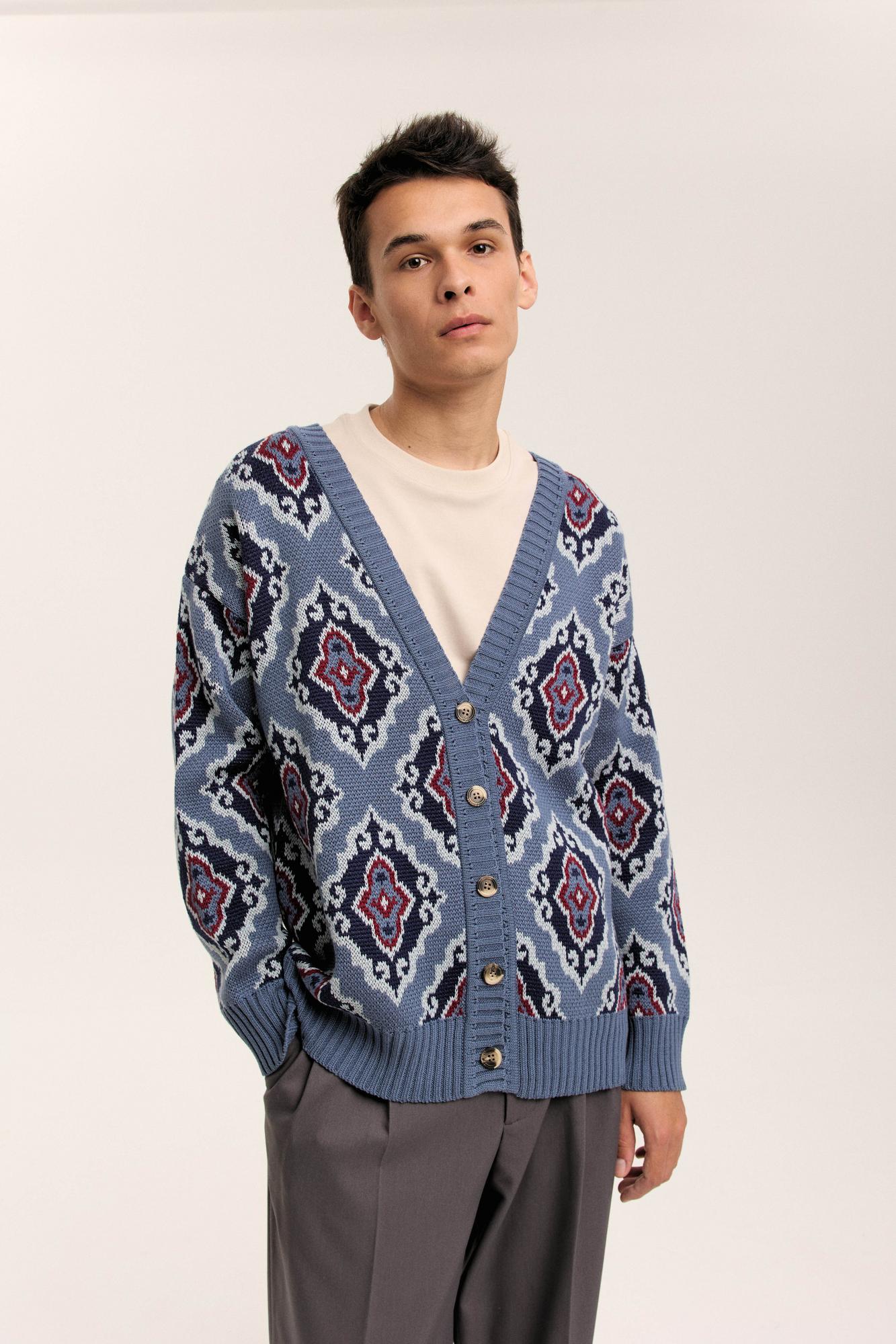 Кардиган "Тюбетейка" унисекс джинсовый