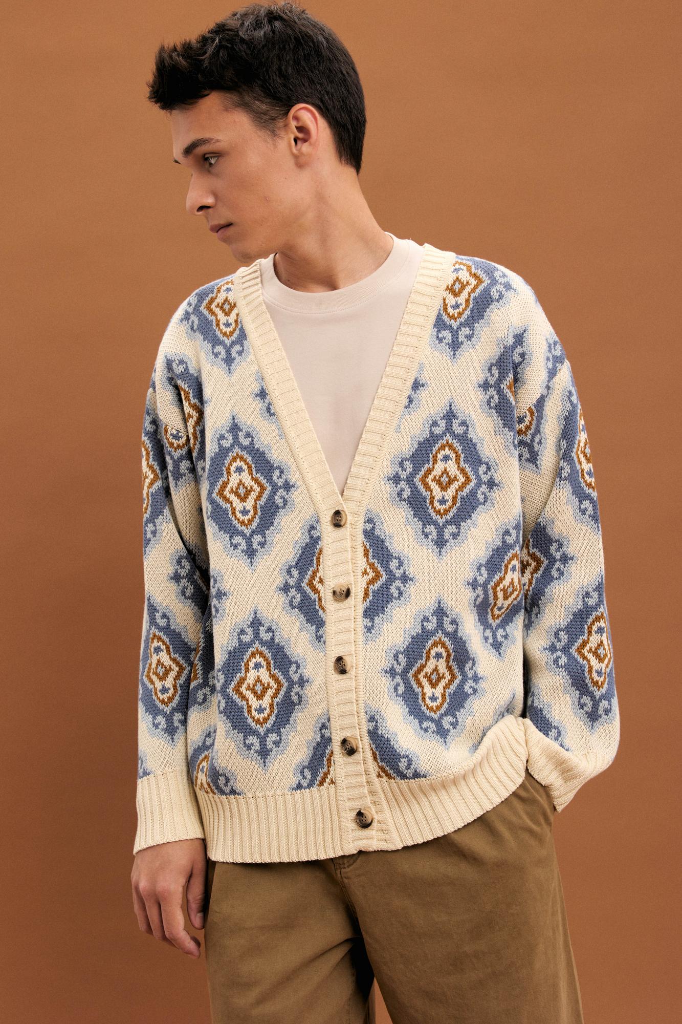 Кардиган "Тюбетейка" унисекс молочный