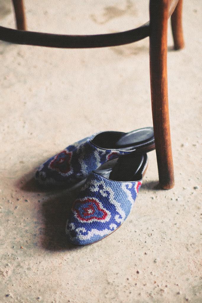 Мюли Тюбетейка синие