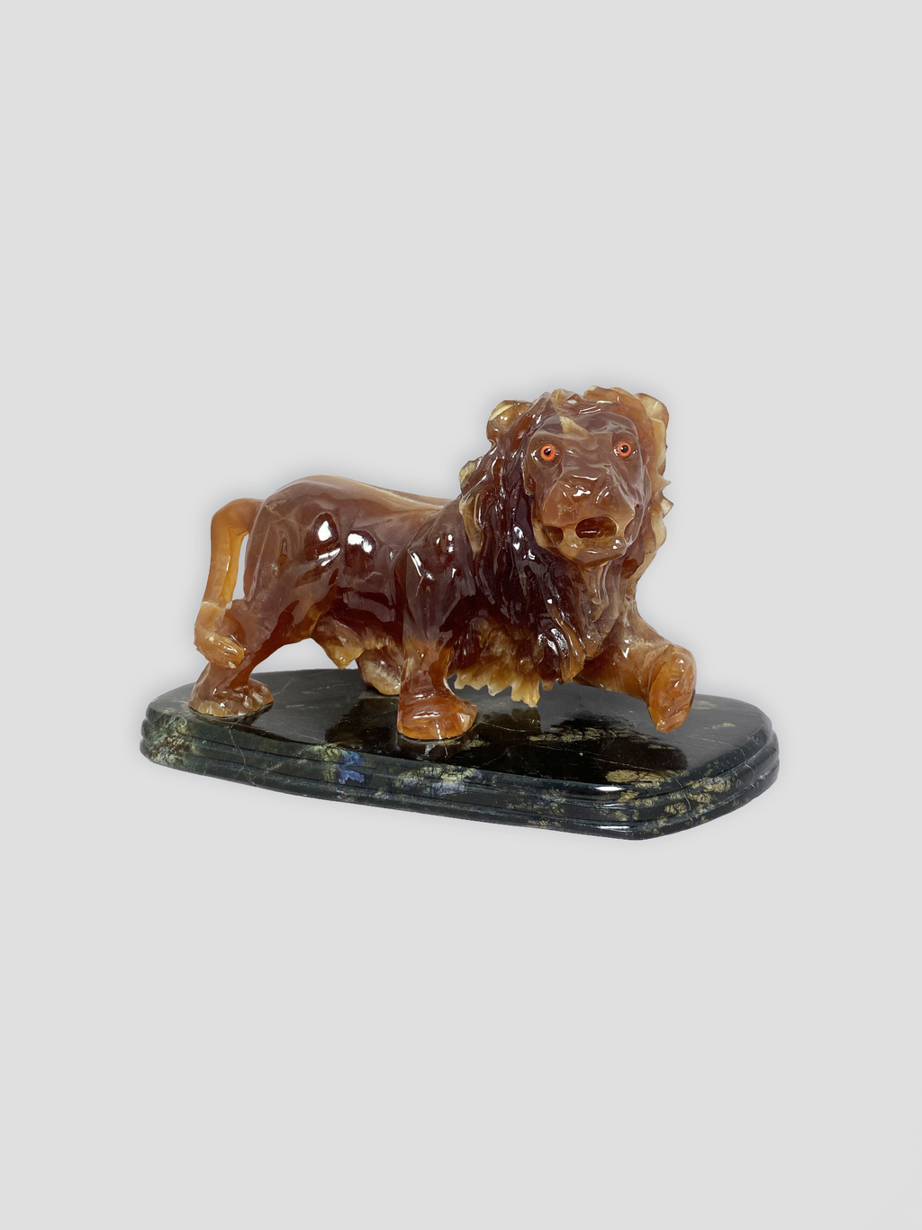Скульптура "Лев" (оникс медовый)