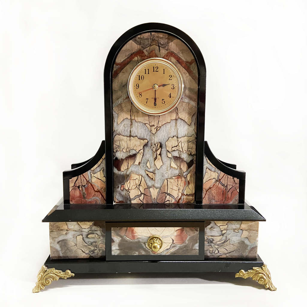 Часы каминные (яшма)