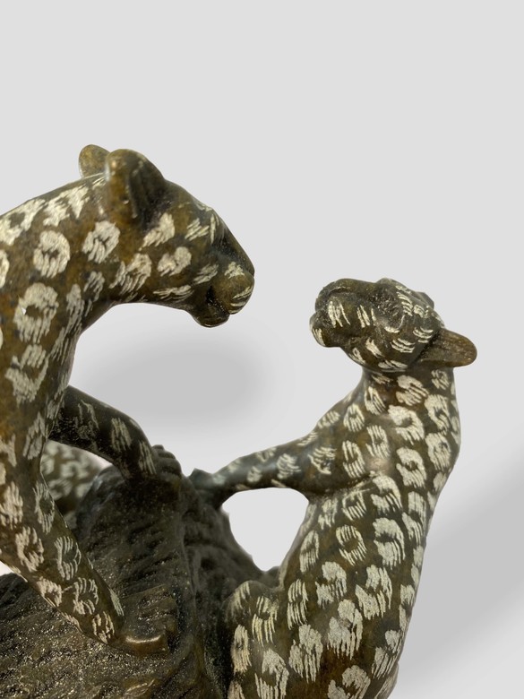 Скульптура "Гепарды" (серпентин)