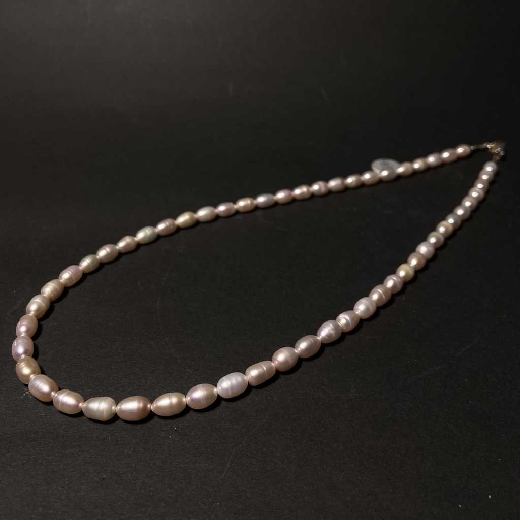 Бусы (жемчуг розово-сиреневый)