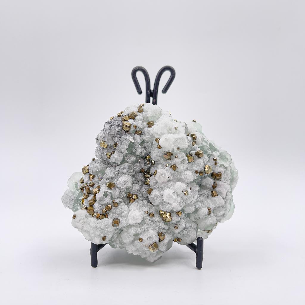 Друза флюорит с пиритом, Китай