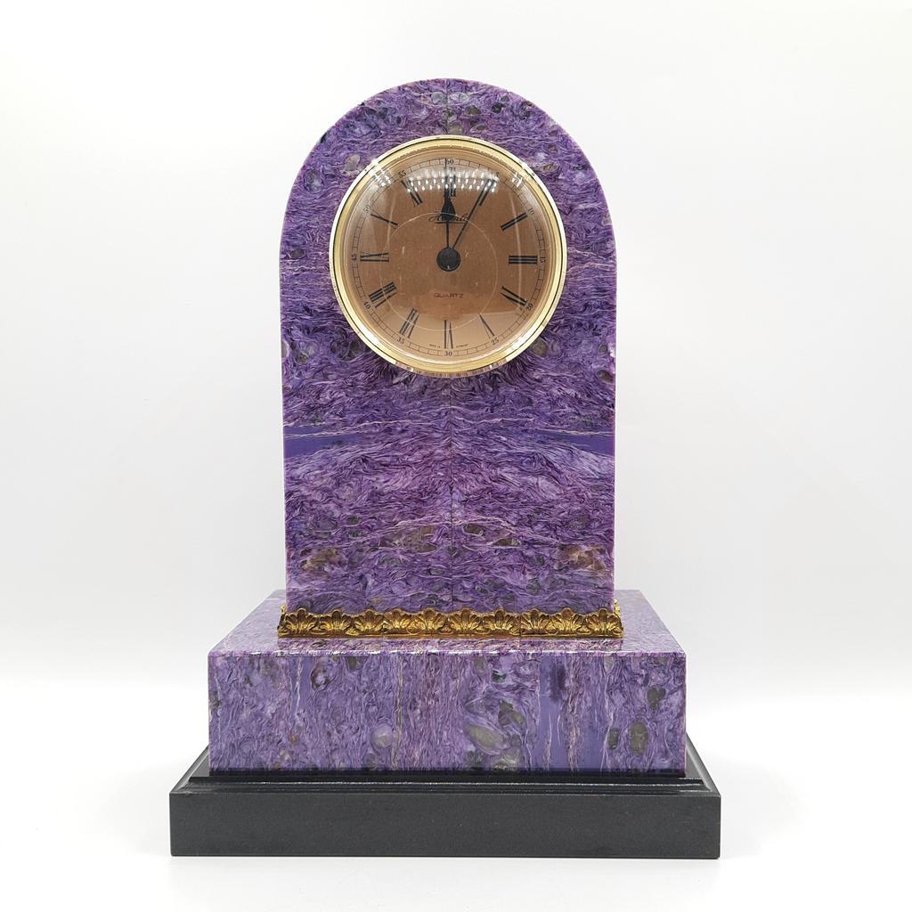 Часы каминные, чароит