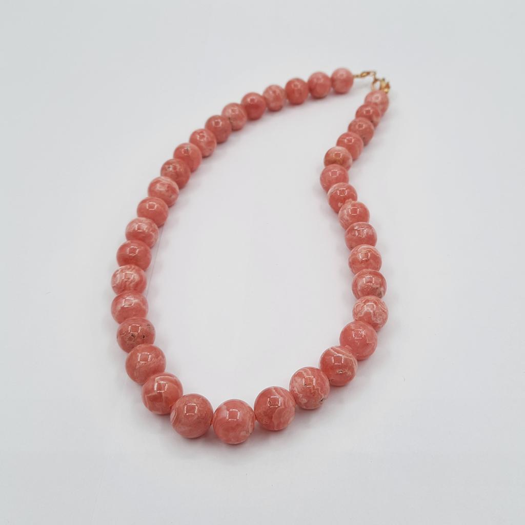 Бусы, родохрозит экстра