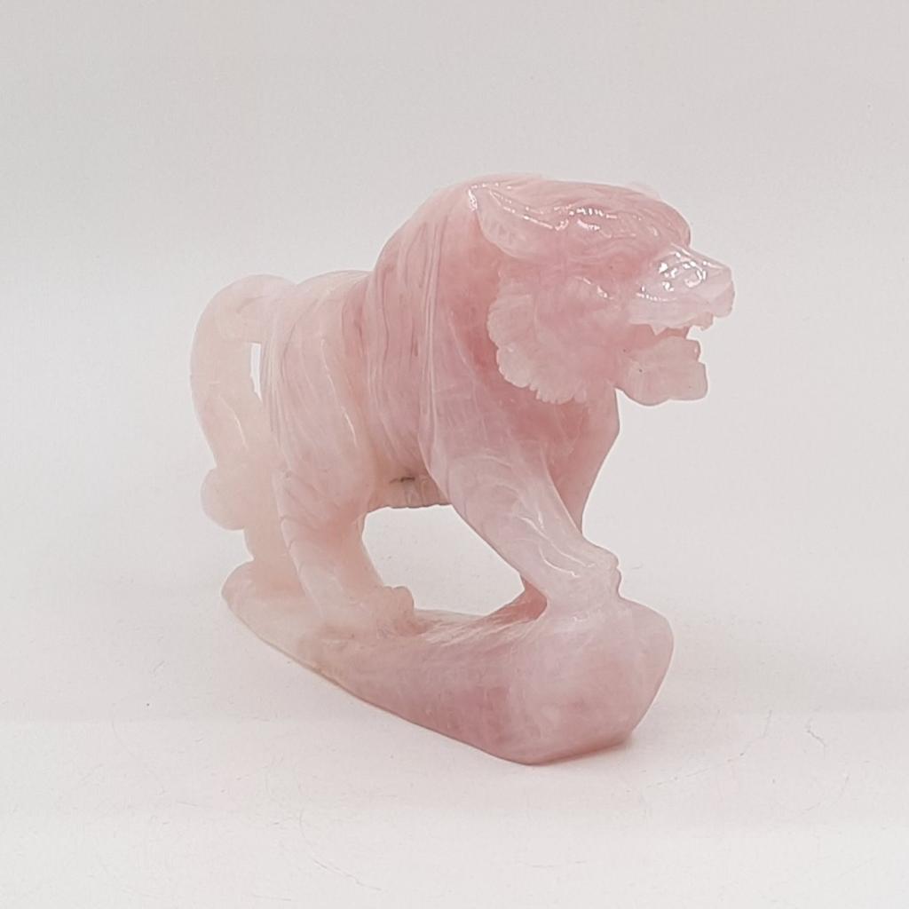 Скульптура "Тигр", розовый кварц