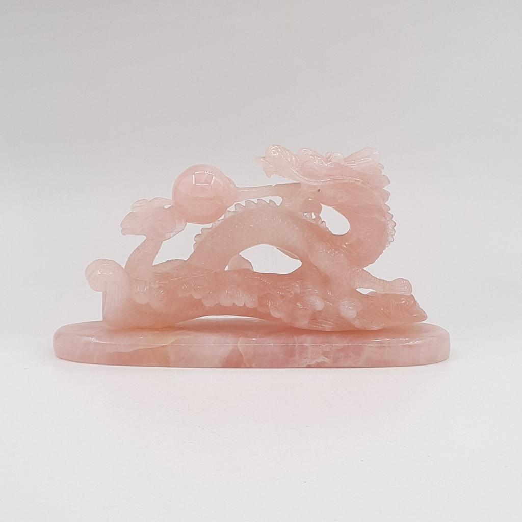 Скульптура "Дракон", розовый кварц