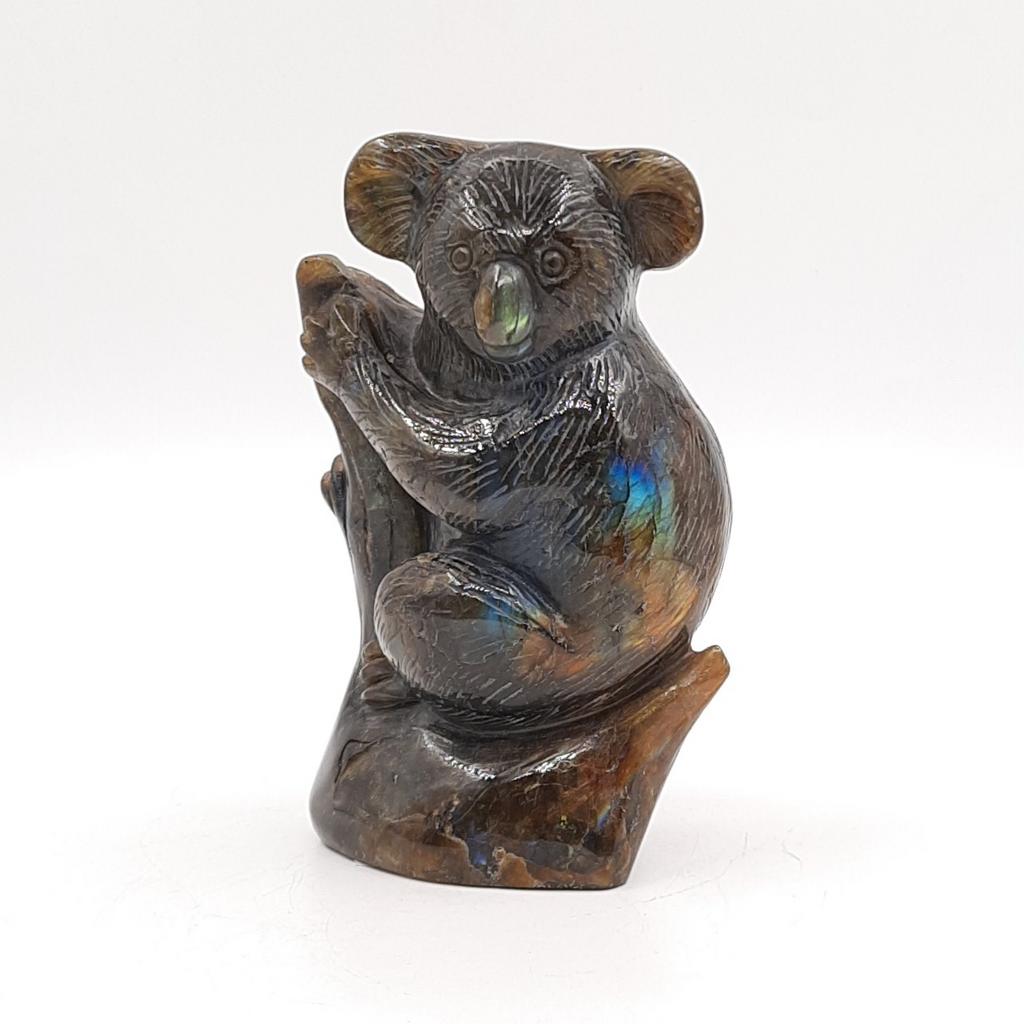 Скульптура "Коала", лабрадорит