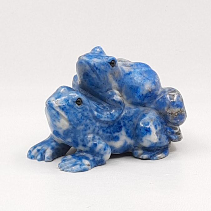 Скульптура "Пара лягушек", лазурит