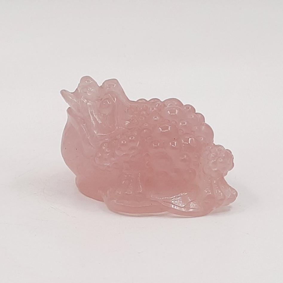 Скульптура "Жаба трёхлапая", розовый кварц