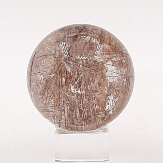 Шар, кварц с рутилом
