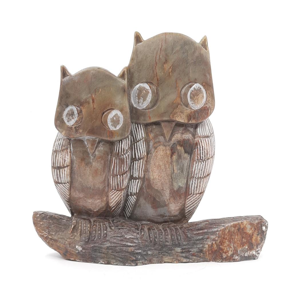 Скульптура "Совы", серпентин, Зимбабве