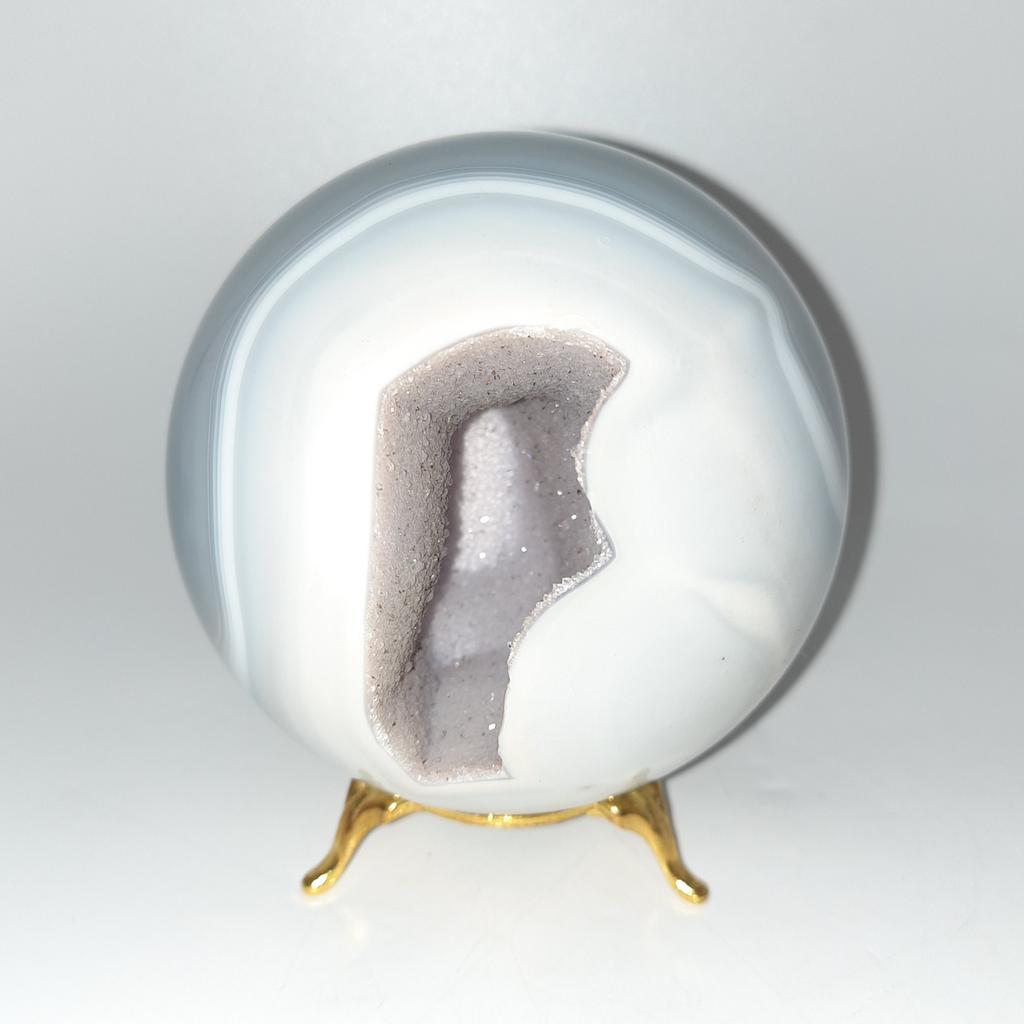 Шар, агат с друзой