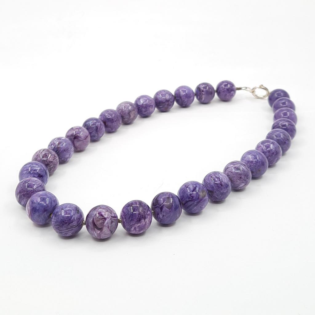 Бусы, чароит экстра