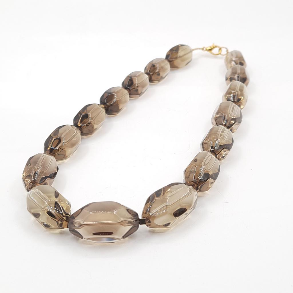 Бусы, дымчатый кварц