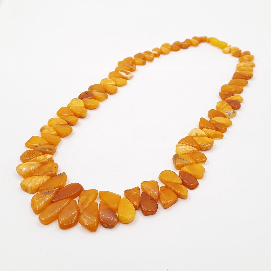 Колье "Осень", янтарь