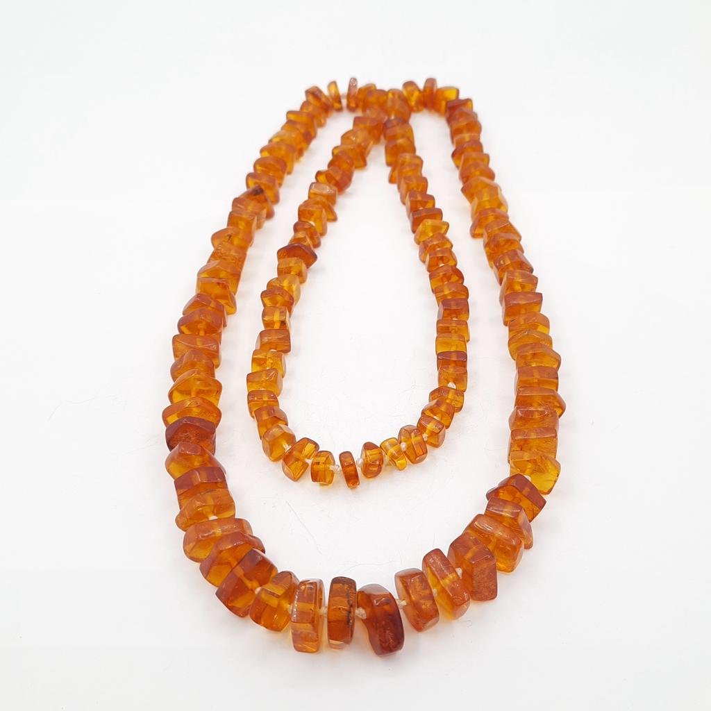 Бусы "Геометрия", янтарь