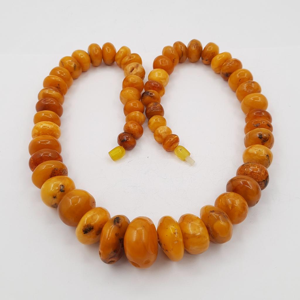 Бусы "Орех", янтарь