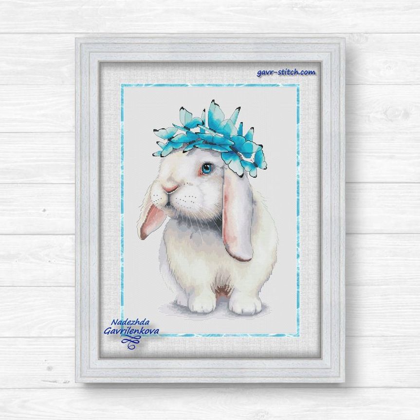 Кролик и бабочки