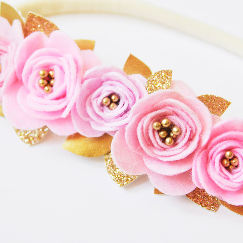 ПОВЯЗКА ЦВЕТОЧКИ С ЗОЛОТОМ