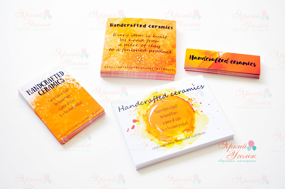 Карточки для клиентов по индивидуальному размеру и дизайну