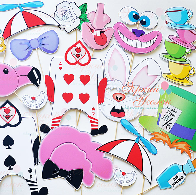 Набор фотобутафории яркий "Алиса в стране чудес"