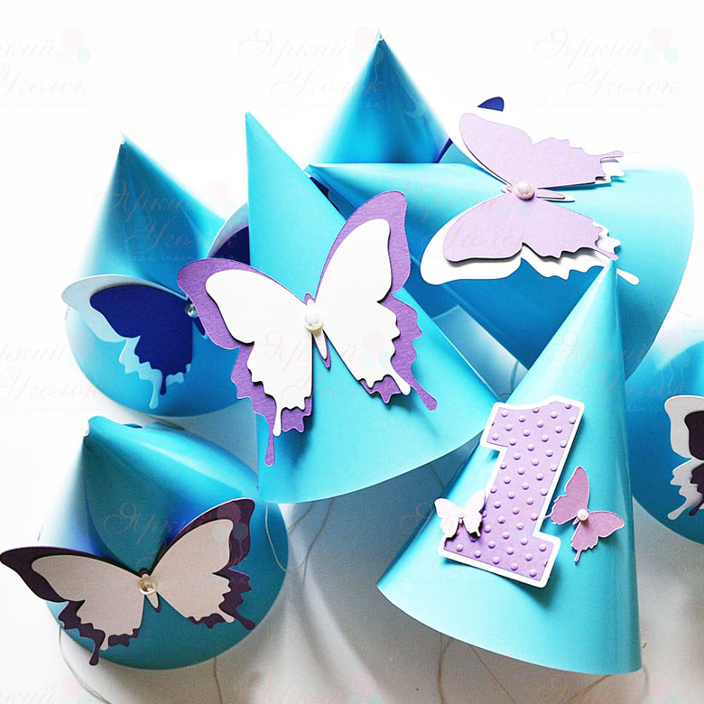 Колпачки с бабочками