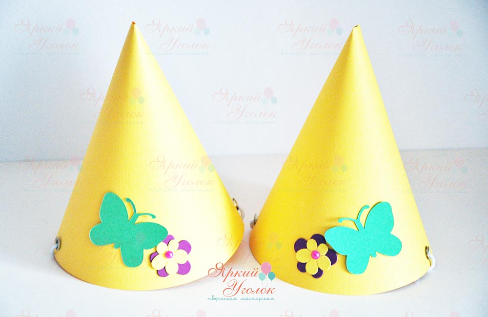 Колпачки с яркими бабочками