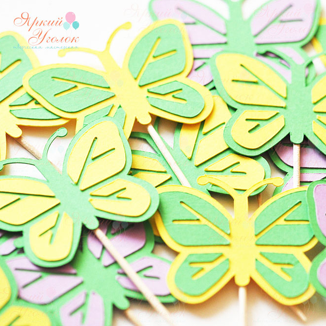 Топперы маленькие многослойные бабочки