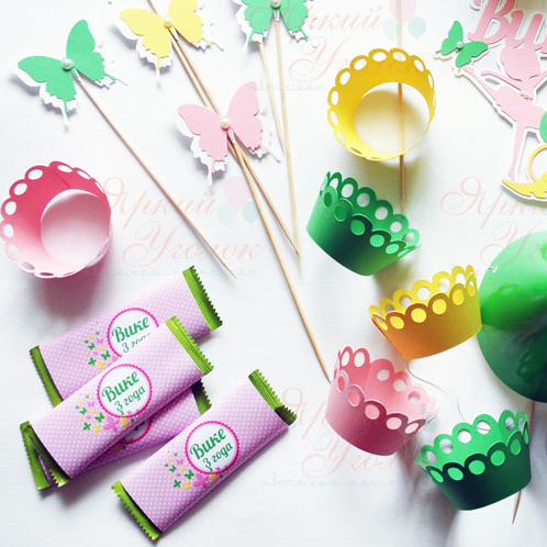 Юбочки для капкейков, резные