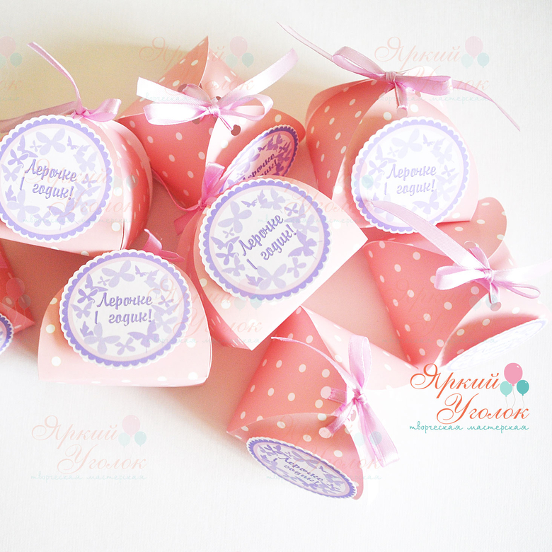 Бонбоньерки с напечатанным декором