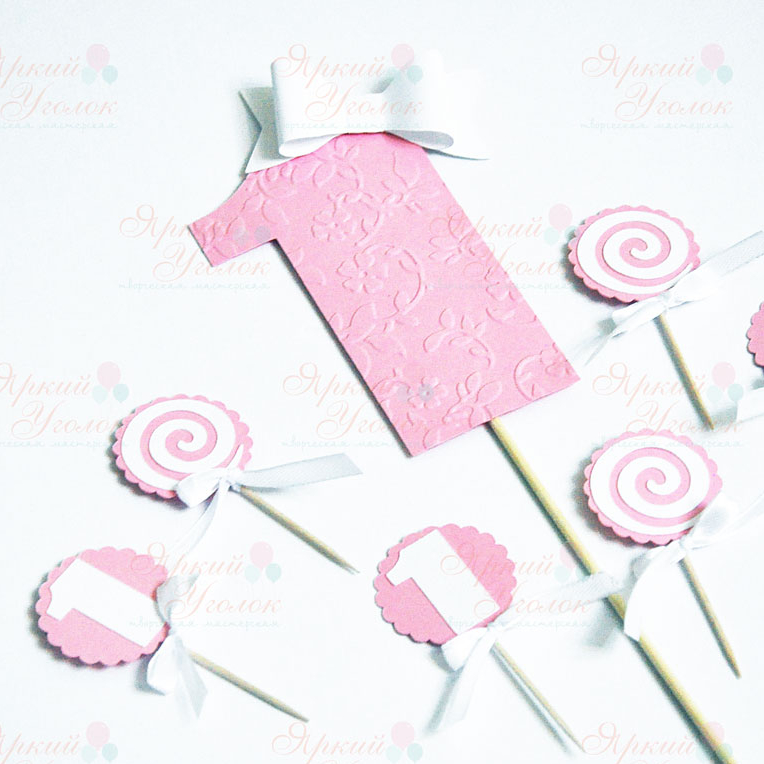 Единичка с декором "Бантик"